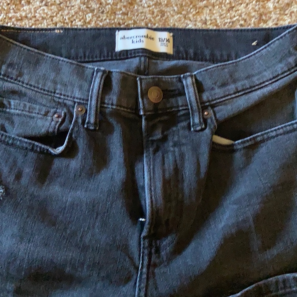 Boys adercrombie kids distressed jeans